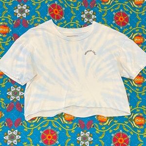 American eagle crop top light blue tie-dye size XXS but extremely versatile
